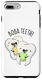 Installation facile Jeu de Mots Boba Teeth Funny Boba Teeth Coque pour iPhone 7 Plus/8 Plus