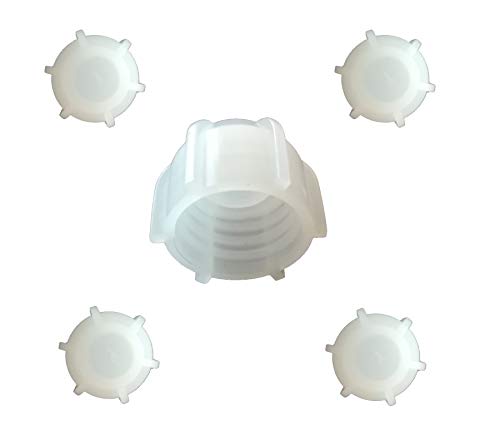 Kartuschenverschlusskappe 5 STÜCK Verschlusskappe für Kartuschen, Kartuschenverschluss mit Grobgewinde Schraubkappe Silikon Kartusche wiederverwenden und sicher verschließen Kartusche zumachen Cover