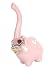 Beth Marie Luxury Boutique Baby Elephant Ring Holder, Pink Ceramic Engagement and Wedding Ring Holder, Measures 2.5" W x 4" H x 1.5" D