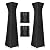 OutdoorLines Waterproof Outdoor Patio Heater Covers with Zipper and Storage Bag, Dust-proof UV-Resistant Windproof Propane Heavy Duty Heater Cover for Standing Heater, 2 Packs-90Hx23Lx23W inch Black