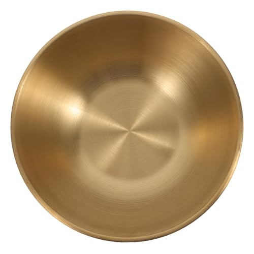 GRIRIW ステンレス製多機能サラダボウル 食品級耐久性 家用フルーツ 冷麺 ライス対応 キッチン収納に便利で洗練されたデザイン