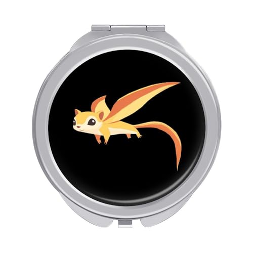 Image of Flying Squirrel with Wings Compact Mini Mirror Double-Sided Pocket Makeup Mirrors Ultra Portable for Purses and Travel