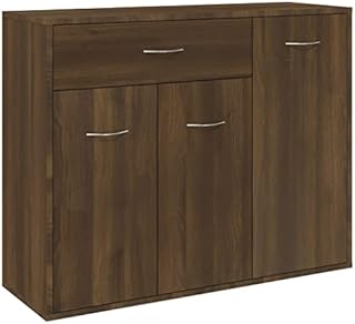 vidaXL Sideboard Living Room Storage Cabinet Home Organiser Cupboard Nightstand Console Telephone Cabinet Brown Oak Engineered Wood