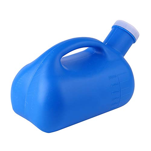 YNGJUENCP Urinals for Men 3000 Ml Portable Male Urinal Urine Collection Container,for Adults/Large Plastic Pee Holder for Incontinence,Elderly,Travel,Driving,Camping (Blue)(Size:4pcs)