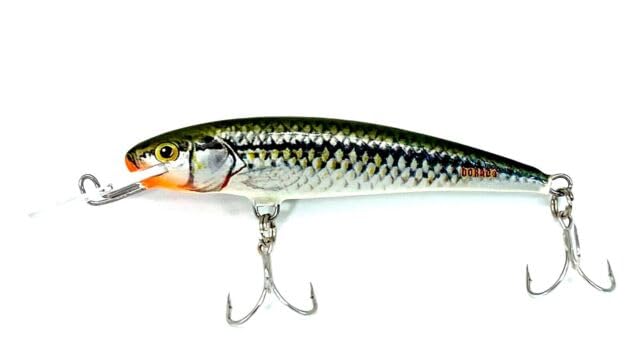EVERBAY DORADO Fishing Lure - Artificial Hard Crankbait - Fishing Tackle, Topwater Life-Like Swimbait for Perch Pike Zander Catfish Chub Salmon Trolling in Saltwater, Floating - STICK 11cm GRS