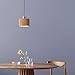 NOVA of California Tambo Pendant Light - Natural Ash Wood Finish, Weathered Brass