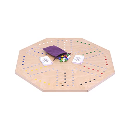 Juego de Mesa Marble Chase con Tablero de Madera y Cartas miniatura 1