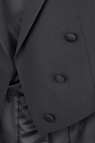 Wilvorst Frack Sakko Schwarz Normale Passform Größe 102 – Bild 4