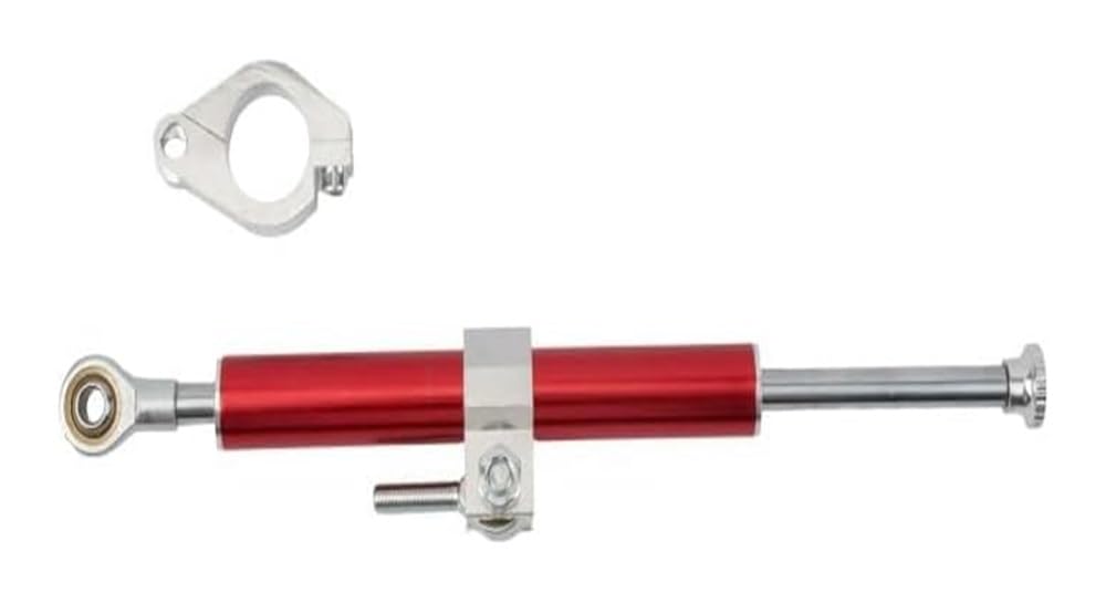 Amortisseur de Direction de Moto 330MM, stabilisateur de Direction de Fourche, Accessoires compatibles avec Motocross (Rouge)