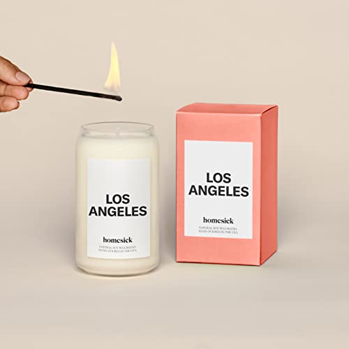 Homesick Premium Scented Candle, Los Angeles - Scents Of Orange, Bergamot, Rose, 13.75 Oz, 60-80 Hour Burn, Natural Soy Blend Candle Home Decor, Relaxing Aromatherapy Candle #TOP2