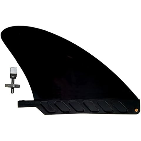 saruSURF US Box Center Stubby fin Hard 4.6" for River SUP/Longboard/airSUP Black Cover