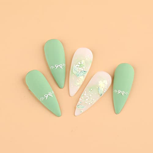 Jmeowio 5D Hollow Exquisite Black& White Flowers Nail Art Stickers Decals Self Adhesive Pegatinas Para Uñas Spring Rose Pansies Butterfly Petal Leaves Summer Design Manicure Tips Nail Decoration For Women Girls 6 Sheets thumb #7