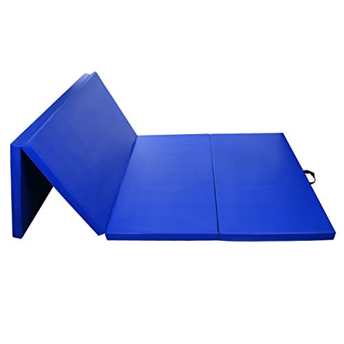 image for Geniqua Gymnastics Mat 4'X10'X2 Folding Stretching Mat Fitness Home Wo