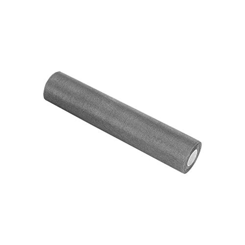 Weddecor 25m x 29cm Snow Sheer Dark Silver Organza Roll Sash Glitter Fabric for Table Runner Sashes Wedding & Christmas Decoration - Image 3