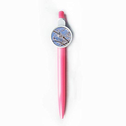 Stylo bille bleu rétractable fleur de cerisier DIYthinker idée cadeau papeterie poétique