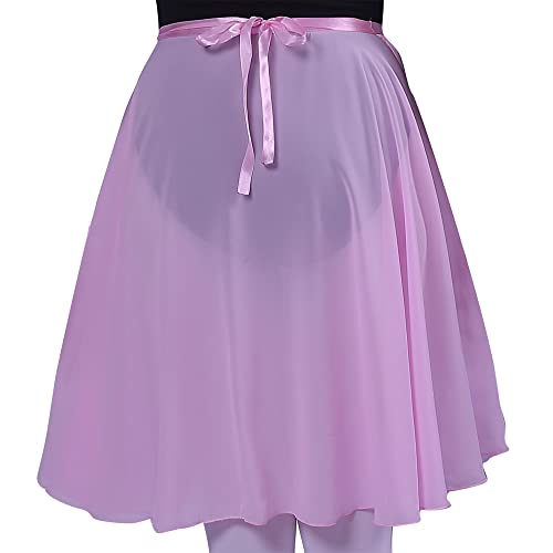woosun Saia feminina de chiffon para balé adulto saia tutu collant balé dança skate sobre cachecol 6