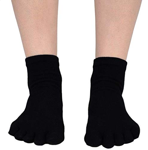 Image of Mato & Hash 5-Toe Exercise Barefoot Feel Yoga Socks With Full Grip
