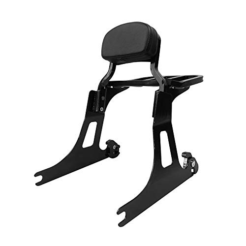 Sissy Bar Luggage Rack Fits For Harley 2006-2017Dyna Street Bob Fxd Fxdb Fxdl Fxdls, Chopped Style Road King Bar Backrest Luggage Passenger Detachable Harley Davidson Backrest (Gloss Black) #TOP5