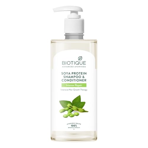Biotique Bio Soya Protein Fresh Nourishing Shampoo | Repairs Dry and Damaged Hair |Maintains pH Balance |Promotes Healthy Shiny Hair| Prevents Color Fading | All Skin Types | 500ml