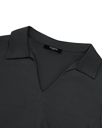 Valolia Blouses For Women Business Casual,3/4 Sleeve Womens Tunics To Wear With Leggings V Neck Ladies Dressy Tops Womens Dress Shirts Professional Attire Office Work Elegant Tops For Women Large #TOP2