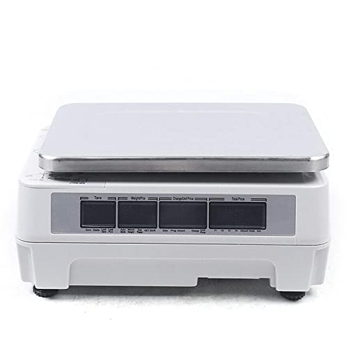 Báscula digital para supermercado, 30 KG, impresora miniatura 6