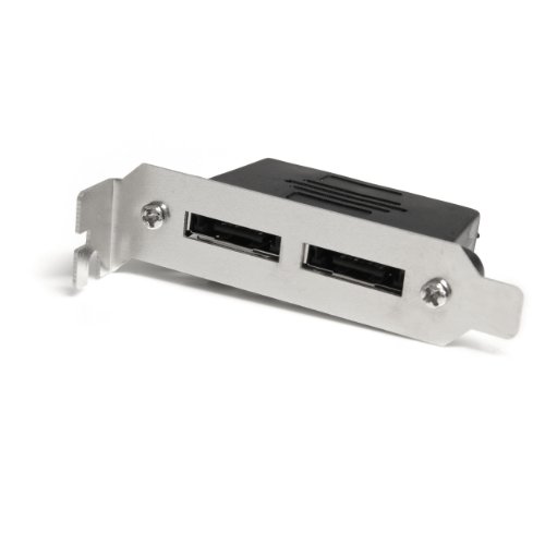 StarTech.com 2 Port Low Profile SATA to eSATA Plate Adapter - F/M - eSATA slot bRacket - low profile SATA to eSATA bRacket (ESATAPLT2LPM)