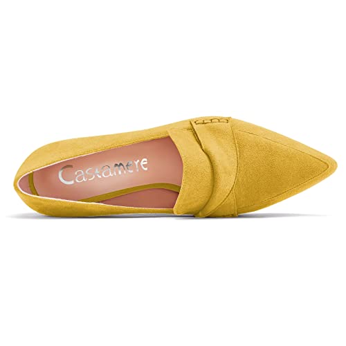 Castamere Women Stiletto High Heel Close Pointed Toe Pumps Slip-on Office Party Clear Cute Shoes 3.9 Inches Heels4