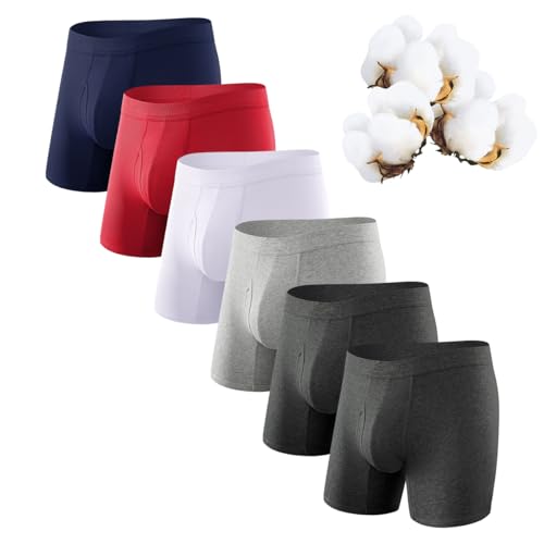Boxers hombre pack de 6 calzoncillos Arjen Kroos con abertura funcional de algodón suave