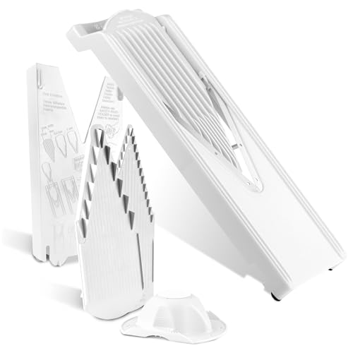 Börner V3 TrendLine Mandoline Starter Set (6 pcs.) • Vegetable Slicer (V-Slicer) + Safety Guard + Inserts + Collection Tray + Multibox • Kitchen Slicer Set (White) Börner V3 TrendLine Mandoline Starter Set (6 pcs.) • Vegetable Slicer (V-Slicer) + Safety Guard + Inserts + Collection Tray + Multibox • Kitchen Slicer Set (White)