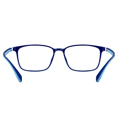 Image of Blue Light Blocking Glasses for Men & Women | Blue Cut Anti Eye Strain & UV Protection Eyeglasses for Computer, Gaming & Mobile | Stylish Rectangle Frame Chasmaa
