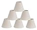 Urbanest 1100327c Mini Chandelier Lamp Shades 6-inch, Cotton, Hardback, Clip On, Eggshell (Set of 6)