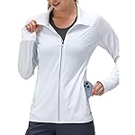 Women's UPF 50+ UV Sun Protection Clothing Long Sleeve Athletic Hiking Shirts Lightweight SPF Zip Up Outdoor Jacket - Image 3