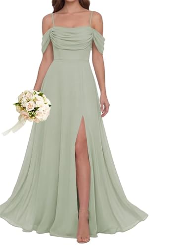 Robe demoiselle d'honneur mousseline ZMKI833 : confort et maintien épaules nues