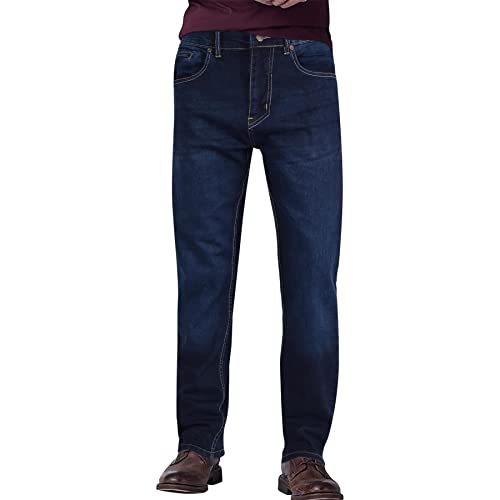 A2Z Mens Denim Jeans Relaxed Straight Fit Boot Cut Jeans Comfort Stretch Gents Loose Fit Lightweight Trousers Pants