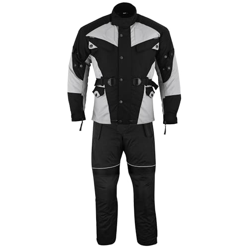 Combinaison moto Cordura 2 pièces pantalon veste moto gris noir taille 50 M