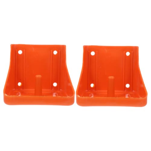 Mangeoire à moutons DOITOOL 2 pièces orange avec fond antidérapant