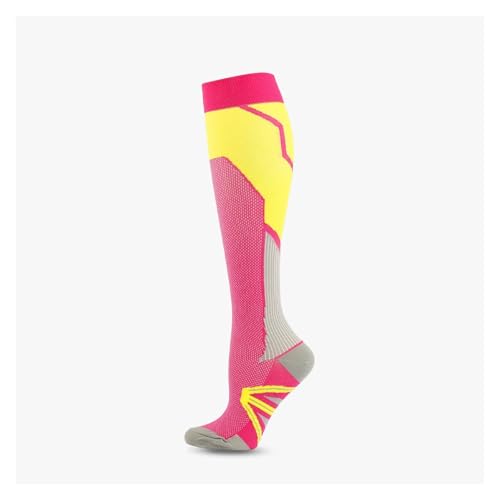 HYFEUOKF Medias De CompresióN Calcetines de compresión for Hombre, for Correr, fútbol, ​​Fitness, 20-30 mmHg, Calcetines Deportivos elásticos antihinchazón. para Deporte(Y043,XXL)