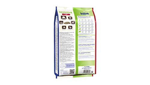 bosch HPC Sensitive Lamm & Reis | Hundetrockenfutter für ernährungssensible Hunde aller Rassen | 1 x 3 kg