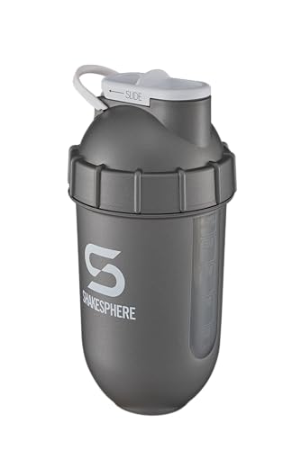 【シェイクスフィア】プロテイン シェイカー ボトル タンブラービュー 700ml ダマにならない 米国特許取得カプセル型デザイン トレーニング (ガンメタル)の商品画像（Amazon）
