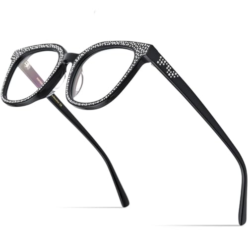 Gafas cuadradas de gran tamaño MUTYNE de acetato con circonitas para mujer