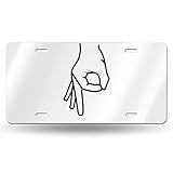 The Finger Circle Game Metal License Plate Decorative Car License Plate Aluminum Novelty License Plate Frame Cover 6 Inch X12 Inch