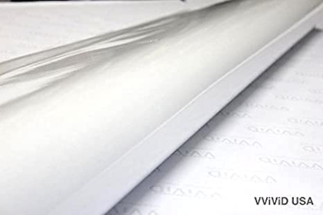 Image of VViViD White High Gloss Realistic Paint-Like Microfinish Vinyl Wrap Roll with Air Release Technology (50ft x 5ft (with Tool Kit))