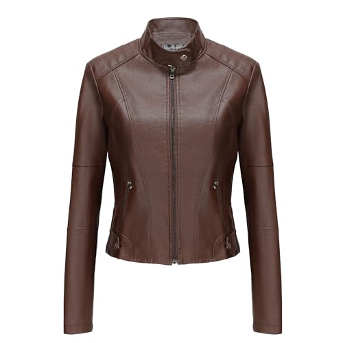 Veste de motard en similicuir femme pour un look urbain et décontracté