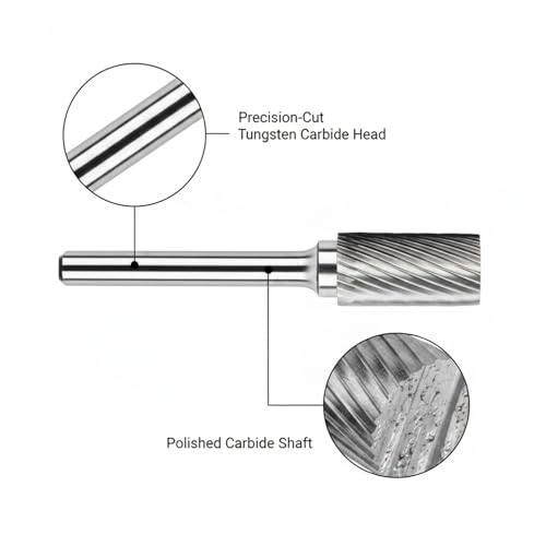 Punta de Fresa Rotatoria de Carburo para Metal plata miniatura 6