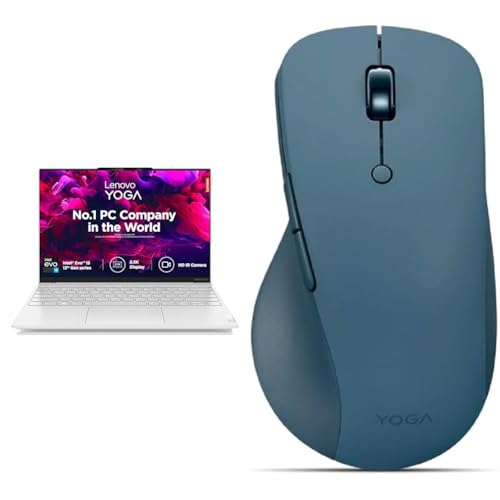 Image of Lenovo Yoga Slim 7 Carbon Intel Evo Core i7 1360P 13.3 inch(33.7cm) 2.5K IPS 400Nit Laptop(16GB /1TB SSD /Win 11 /Office 2021 /Backlit KB /1Yr Warranty /Moon White /984g),83AY003CIN + Yoga Pro Mouse