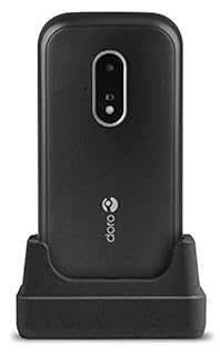 Doro 7030 Unlocked Dual SIM 4G Easy-to-Use Clamshell Mobile Phone for Seniors with WhatsApp and Facebook