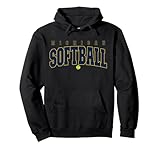 Michigan Softball Vintage Mens Kids Team Retro Softball Fan Pullover Hoodie