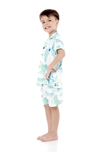 Image of Hawaii Hangover Family Matching Hawaiian Clothes, Orchid Breeze White | Family matching Hawaiian outfits, Orchid Breeze White, lightweight rayon, machine washable, tropical floral print, luaus