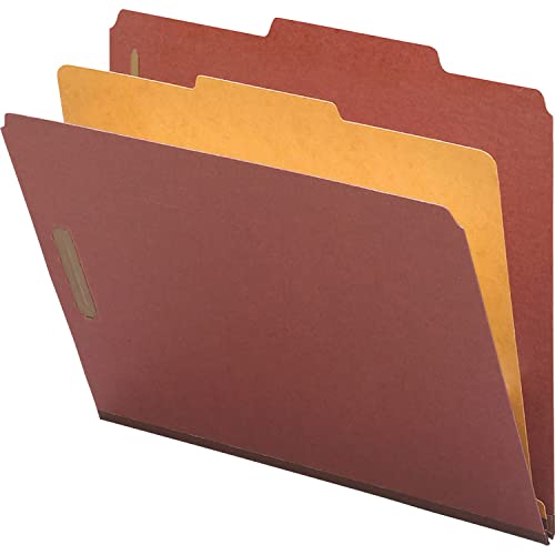 Nature Saver 01053 Classification Folders, 2-Inch Exp, Legal, 1 Div, 10/Bx, Red #TOP20