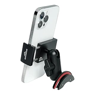 Offroam Phone Mount Made for Toyota Tacoma 2016-2023 | Tundra 2014-2021, CNC-Machined Aluminium, Universal Spring Loaded Holder, 360-Degree Swivel, One-Hand Operation